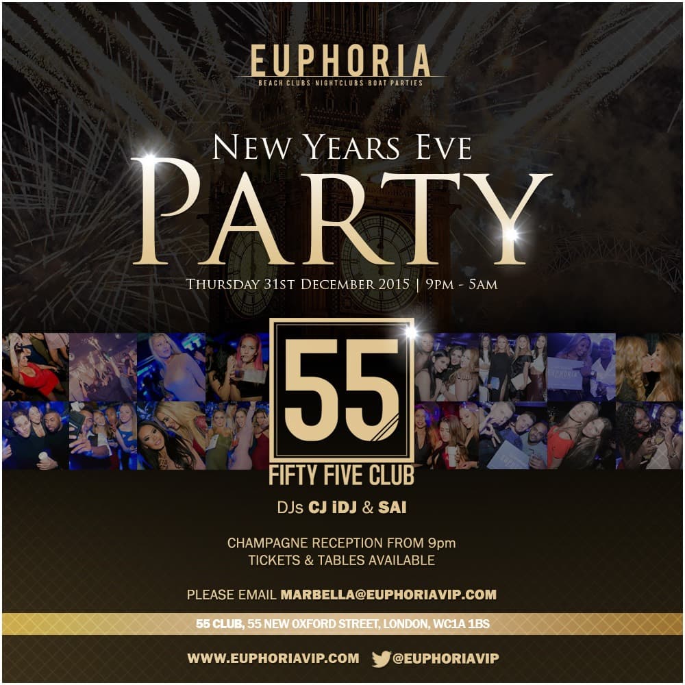 55 Club New Years Eve 2017 - London Night Guide