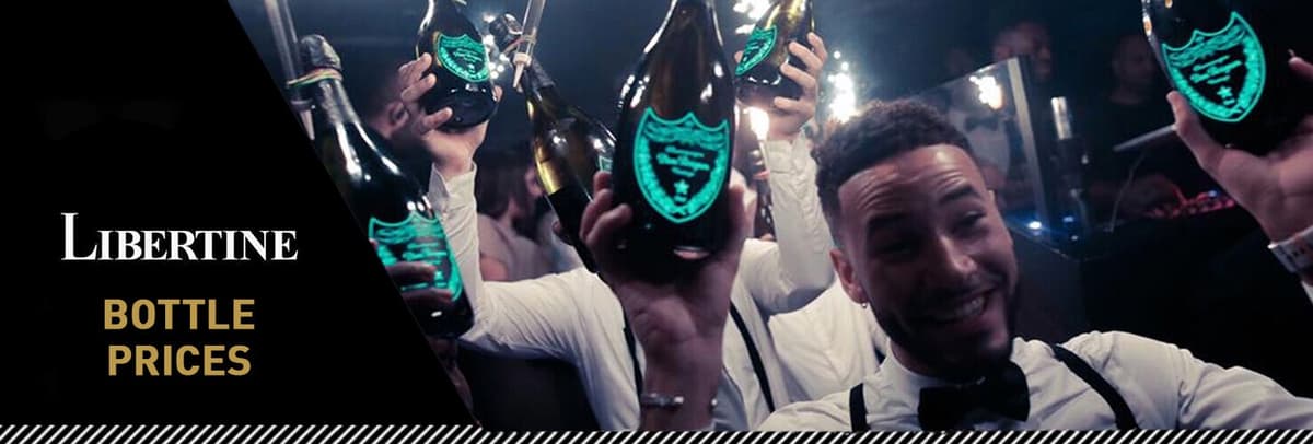 Drinks and Bottle Prices Menu for Libertine Club