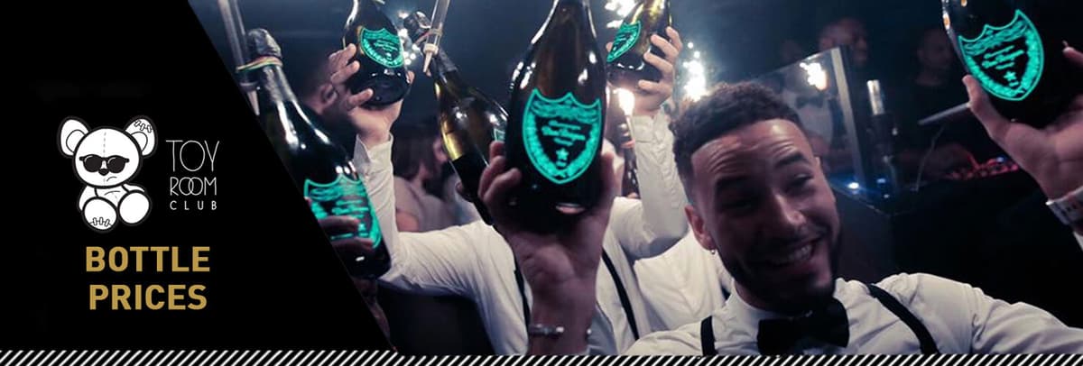 Drinks and Bottle Prices Menu for Toy Room Club - London Night Guide