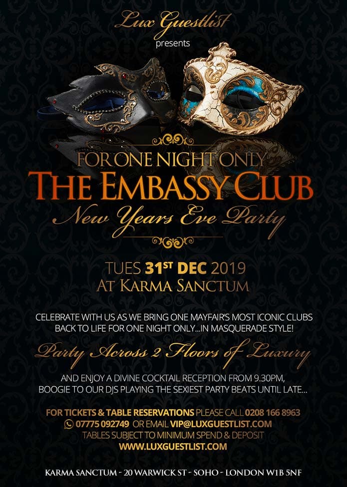 Sanctum Hotel New Years Eve 2019