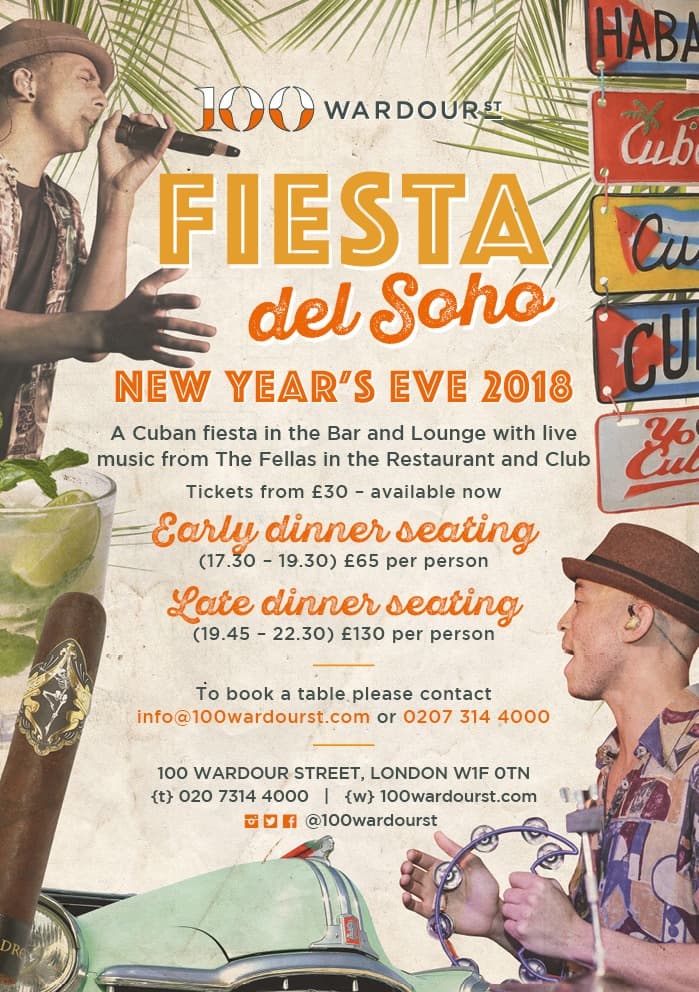 100 Wardour Street New Years Eve 2018