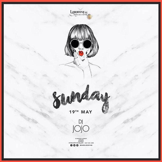 Dj JOJO this Sunday at Libertine!